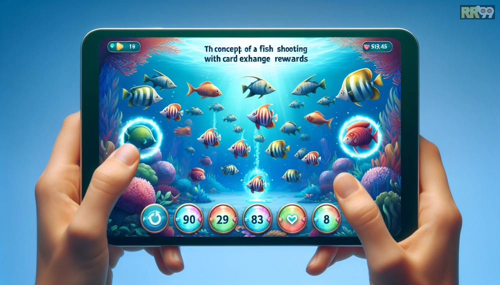Khái niệm bắn cá đổi thưởng thẻ cào rr99 được minh họa qua đồ họa game hấp dẫn