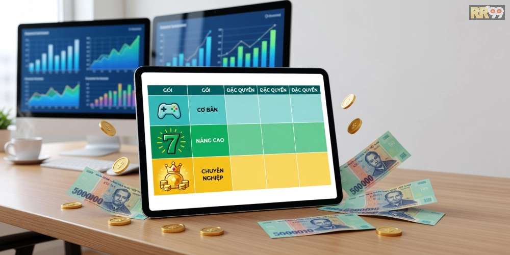 Bảng giá chi tiết các gói chơi game bài nổ hũ rr99 cập nhật năm 2025