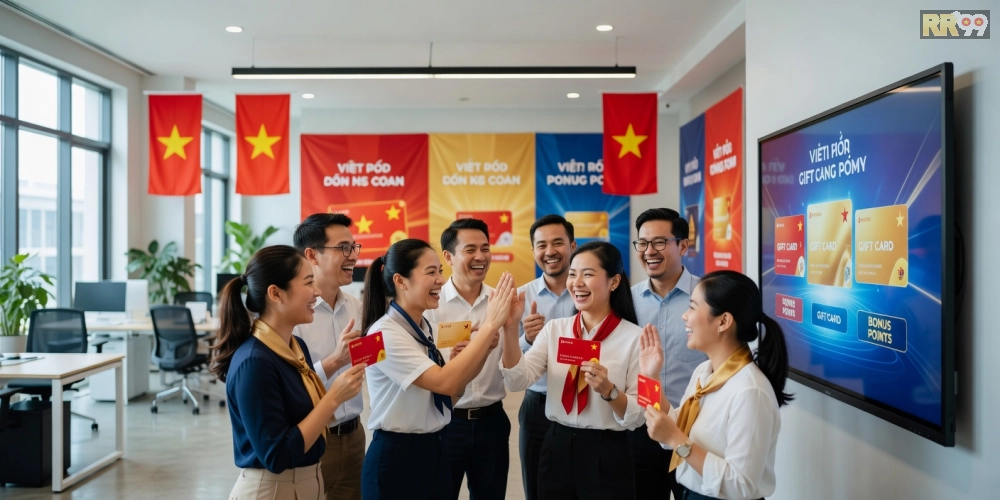 Minh họa chương trình khuyến mãi tri ân khách hàng rr99 với các ưu đãi hấp dẫn và khách hàng hài lòng
