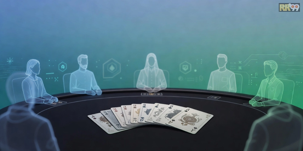 Hình minh họa giao diện game bài online rr99 với các ván chơi sôi động và người dùng tham gia.