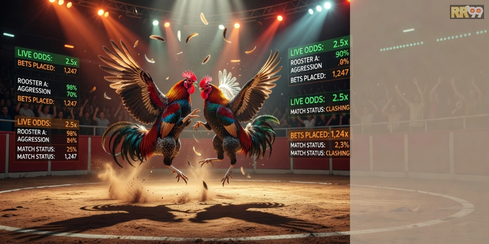 Trạng thái các trận đấu đá gà online rr99 đang diễn ra sôi nổi